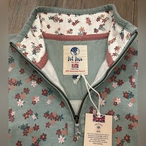Fat Face NWT Women’s 1/4 Zip Wildflower | Size 8